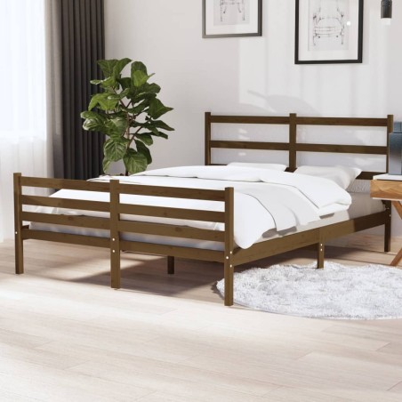 vidaXL Massivholzbett Honigbraun Kiefer 150x200 cm