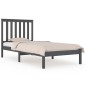vidaXL Massivholzbett Grau Kiefer 90x190 cm