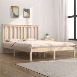 vidaXL Massivholzbett Kiefer 200x200 cm