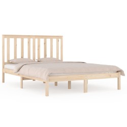 vidaXL Massivholzbett Kiefer 200x200 cm