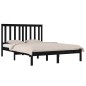 vidaXL Massivholzbett Schwarz Kiefer 200x200 cm vidaXL Massivholzbett Schwarz Kiefer 200x200 cm