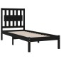 vidaXL Massivholzbett Schwarz Kiefer 90x200 cm vidaXL Massivholzbett Schwarz Kiefer 90x200 cm
