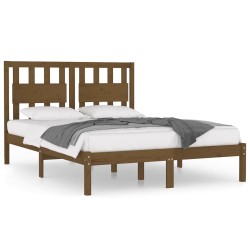 vidaXL Massivholzbett Honigbraun Kiefer 140x190 cm