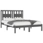 vidaXL Massivholzbett Grau Kiefer 140x190 cm vidaXL Massivholzbett Grau Kiefer 140x190 cm