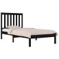 vidaXL Massivholzbett Schwarz Kiefer 90x200 cm vidaXL Massivholzbett Schwarz Kiefer 90x200 cm
