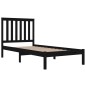vidaXL Massivholzbett Schwarz Kiefer 90x200 cm vidaXL Massivholzbett Schwarz Kiefer 90x200 cm