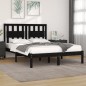 vidaXL Massivholzbett Schwarz Kiefer 150x200 cm vidaXL Massivholzbett Schwarz Kiefer 150x200 cm