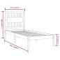 vidaXL Massivholzbett Honigbraun Kiefer 90x200 cm vidaXL Massivholzbett Honigbraun Kiefer 90x200 cm