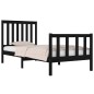 vidaXL Massivholzbett Schwarz Kiefer 90x190 cm vidaXL Massivholzbett Schwarz Kiefer 90x190 cm
