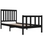 vidaXL Massivholzbett Schwarz Kiefer 90x190 cm vidaXL Massivholzbett Schwarz Kiefer 90x190 cm