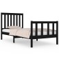 vidaXL Massivholzbett Schwarz Kiefer 75x190 cm vidaXL Massivholzbett Schwarz Kiefer 75x190 cm