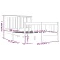 vidaXL Massivholzbett Weiß Kiefer 120x190 cm vidaXL Massivholzbett Weiß Kiefer 120x190 cm