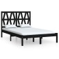 vidaXL Massivholzbett Schwarz Kiefer 140x190 cm vidaXL Massivholzbett Schwarz Kiefer 140x190 cm