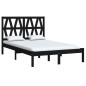 vidaXL Massivholzbett Schwarz Kiefer 140x190 cm vidaXL Massivholzbett Schwarz Kiefer 140x190 cm