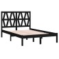 vidaXL Massivholzbett Schwarz Kiefer 140x190 cm vidaXL Massivholzbett Schwarz Kiefer 140x190 cm