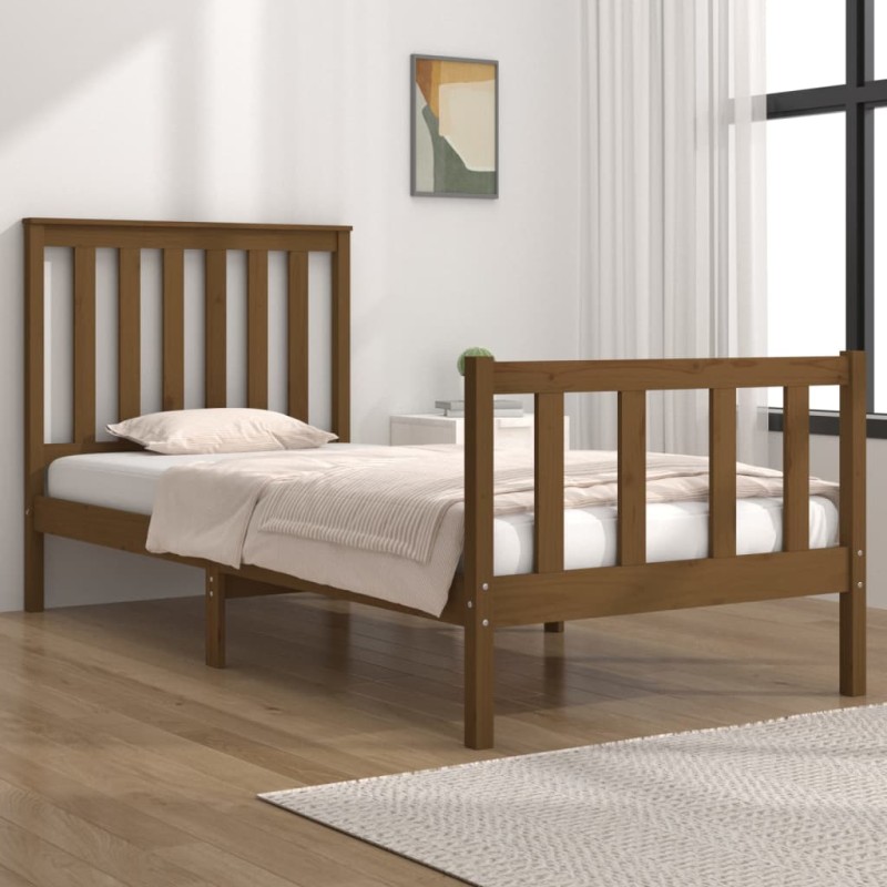 vidaXL Massivholzbett Honigbraun Kiefer 75x190 cm vidaXL Massivholzbett Honigbraun Kiefer 75x190 cm