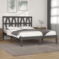 vidaXL Massivholzbett Grau Kiefer 120x190 cm
