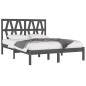 vidaXL Massivholzbett Grau Kiefer 120x190 cm