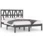 vidaXL Massivholzbett Grau Kiefer 135x190 cm vidaXL Massivholzbett Grau Kiefer 135x190 cm