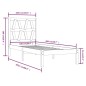 vidaXL Massivholzbett Grau Kiefer 100x200 cm vidaXL Massivholzbett Grau Kiefer 100x200 cm