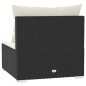 4-Sitzer-Sofa mit Kissen Schwarz Poly Rattan 4-Sitzer-Sofa mit Kissen Schwarz Poly Rattan