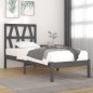 vidaXL Massivholzbett Grau Kiefer 90x190 cm vidaXL Massivholzbett Grau Kiefer 90x190 cm