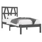vidaXL Massivholzbett Grau Kiefer 90x190 cm vidaXL Massivholzbett Grau Kiefer 90x190 cm