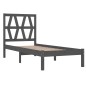 vidaXL Massivholzbett Grau Kiefer 90x190 cm vidaXL Massivholzbett Grau Kiefer 90x190 cm