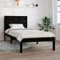 vidaXL Massivholzbett Schwarz Kiefer 90x200 cm vidaXL Massivholzbett Schwarz Kiefer 90x200 cm