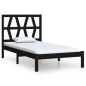 vidaXL Massivholzbett Schwarz Kiefer 90x190 cm vidaXL Massivholzbett Schwarz Kiefer 90x190 cm