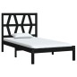 vidaXL Massivholzbett Schwarz Kiefer 90x190 cm vidaXL Massivholzbett Schwarz Kiefer 90x190 cm