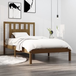 vidaXL Massivholzbett Honigbraun Kiefer 90x200 cm