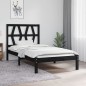 vidaXL Massivholzbett Schwarz Kiefer 100x200 cm vidaXL Massivholzbett Schwarz Kiefer 100x200 cm