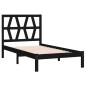 vidaXL Massivholzbett Schwarz Kiefer 90x200 cm vidaXL Massivholzbett Schwarz Kiefer 90x200 cm