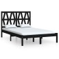 vidaXL Massivholzbett Schwarz Kiefer 120x190 cm vidaXL Massivholzbett Schwarz Kiefer 120x190 cm