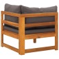 Ecksofa mit Dunkelgrauen Kissen Massivholz Akazie Ecksofa mit Dunkelgrauen Kissen Massivholz Akazie