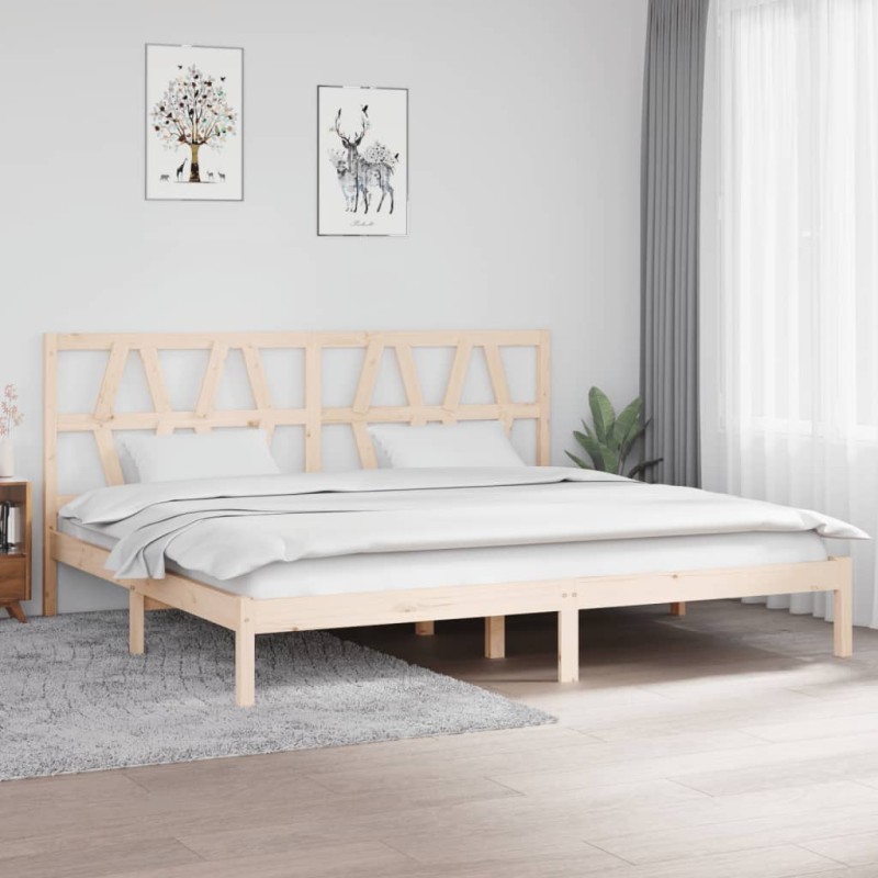 vidaXL Massivholzbett Kiefer 200x200 cm vidaXL Massivholzbett Kiefer 200x200 cm