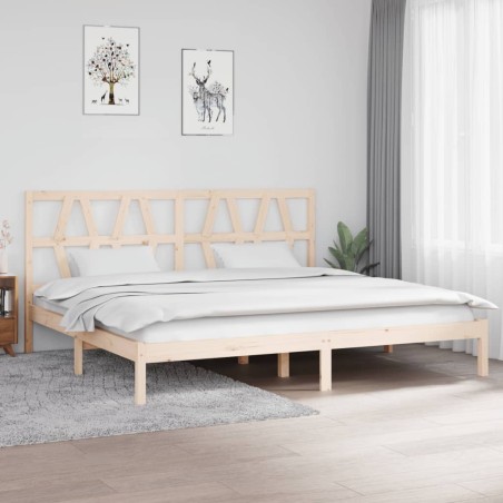 vidaXL Massivholzbett Kiefer 200x200 cm