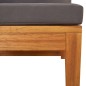 Ecksofa mit Dunkelgrauen Kissen Massivholz Akazie Ecksofa mit Dunkelgrauen Kissen Massivholz Akazie