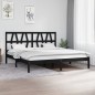 vidaXL Massivholzbett Schwarz Kiefer 180x200 cm vidaXL Massivholzbett Schwarz Kiefer 180x200 cm