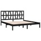 vidaXL Massivholzbett Schwarz Kiefer 180x200 cm vidaXL Massivholzbett Schwarz Kiefer 180x200 cm