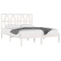 vidaXL Massivholzbett Weiß Kiefer 140x190 cm vidaXL Massivholzbett Weiß Kiefer 140x190 cm