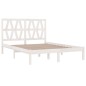 vidaXL Massivholzbett Weiß Kiefer 140x190 cm vidaXL Massivholzbett Weiß Kiefer 140x190 cm