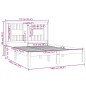 vidaXL Massivholzbett Schwarz 135x190 cm vidaXL Massivholzbett Schwarz 135x190 cm