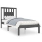 vidaXL Massivholzbett Grau 90x190 cm vidaXL Massivholzbett Grau 90x190 cm
