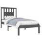 vidaXL Massivholzbett Grau 90x190 cm vidaXL Massivholzbett Grau 90x190 cm