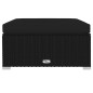 Gartenhocker mit Kissen Schwarz 70x70x30 cm Poly Rattan Gartenhocker mit Kissen Schwarz 70x70x30 cm Poly Rattan