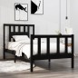 vidaXL Massivholzbett Schwarz 90x190 cm vidaXL Massivholzbett Schwarz 90x190 cm