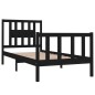 vidaXL Massivholzbett Schwarz 90x190 cm vidaXL Massivholzbett Schwarz 90x190 cm