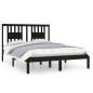 vidaXL Massivholzbett Schwarz 120x190 cm vidaXL Massivholzbett Schwarz 120x190 cm